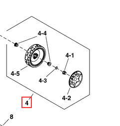 YARDKING GENUINE REAR WHEEL ASSY CH87745A