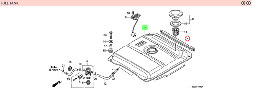 Honda 17630-Z30-030 Meter Assembly, Fuel; 17630Z30030