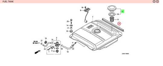 Honda CAP COMP FUEL FILLER #17620-Z22-000