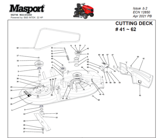 Masport BELT-V 17X1900 LI BBT - #547868