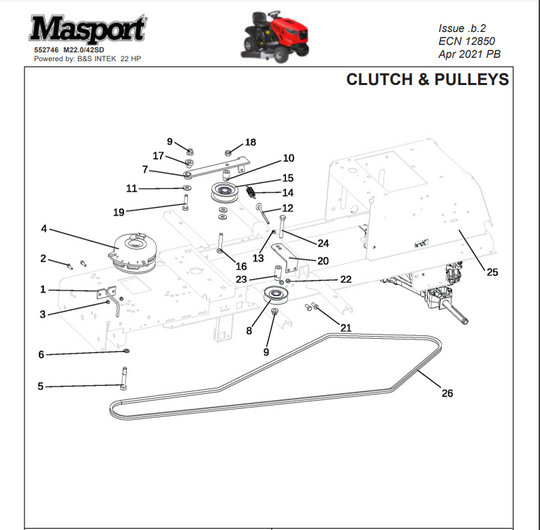 Masport BELT-V 13X2475 CONTITECH - #547873