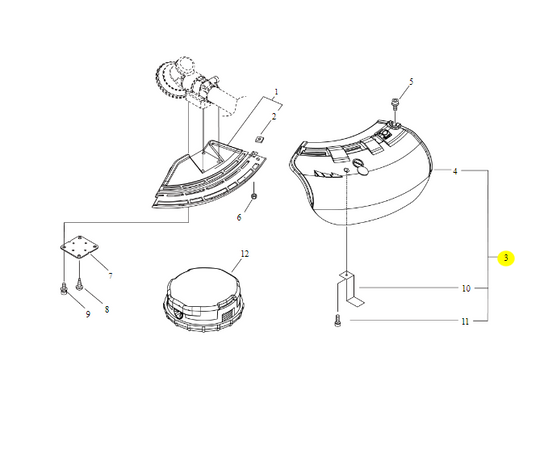 Genuine Echo P021002626_AAC SHIELD,BLADE(W/KNIFE