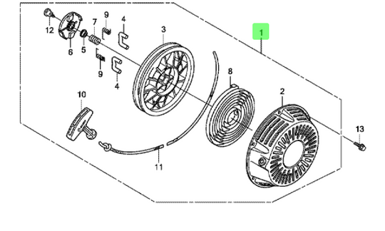Honda Genuine STARTER ASSY *R280*(POWER RED) #28400-Z7E-702ZA
