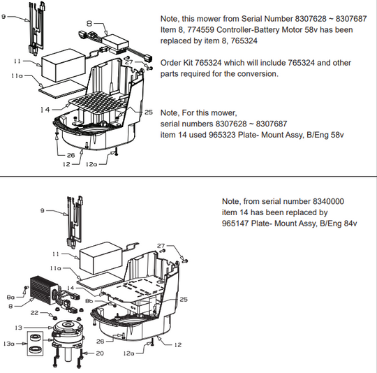 Masport controller-batt motor ali 58v #765321