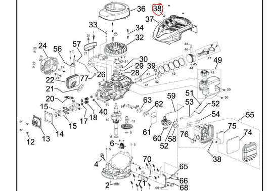 Loncin Starter Recoil 193490246-0010