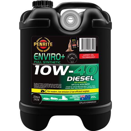 Penrite Enviro+ 10W-40 Engine Oil – 20 L (EPLUS10W40020)