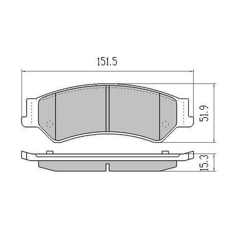 RDC1675 – RDA Phantom Ceramic Rear Brake Pads – Ford Falcon, Fairlane, Territory, FPV
