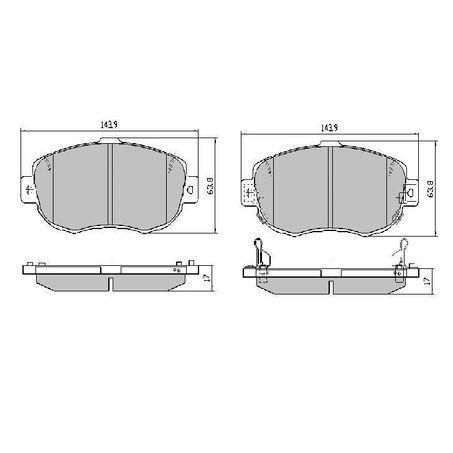 RDA RDC1395 Phantom Ceramic Front Brake Pad Set for Toyota & Lexus – Low Dust, High Performance