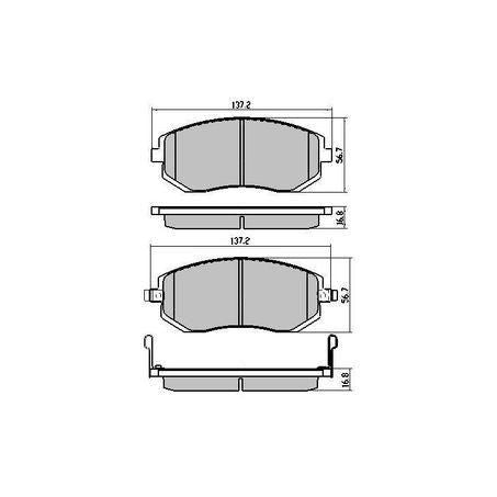 RDC1491 – RDA Phantom Ceramic Front Brake Pads – Subaru, Toyota