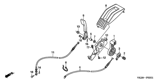 SPRING, THROTTLE LEVER - HRJ216