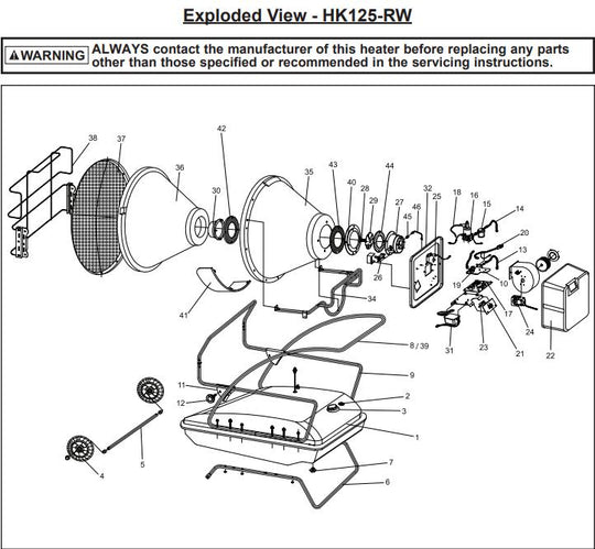 Radiant Cone Assembly  Hk125Rw
