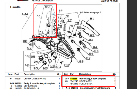 Hose Assy-Fuel Mcs38 542585