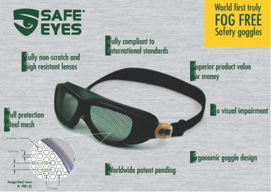 Safe-Eyes Safety Goggles - Orange Dust Version