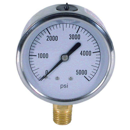 2.5" Gauge 5000 Psi, Bottom Mount
