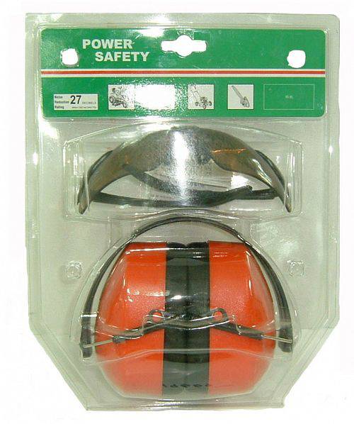 Safety Glasses And Folding Earmuffs Set