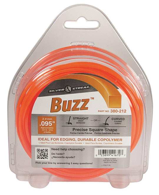 Silver Streak .095 (2.4Mm) 1/2Lb Trimmer Line (Square)