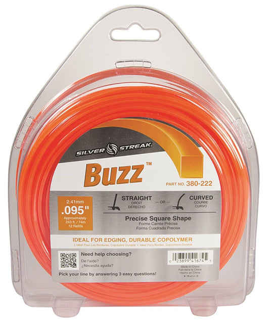 Silver Streak .095 (2.4Mm) 1Lb Trimmer Line (Square)