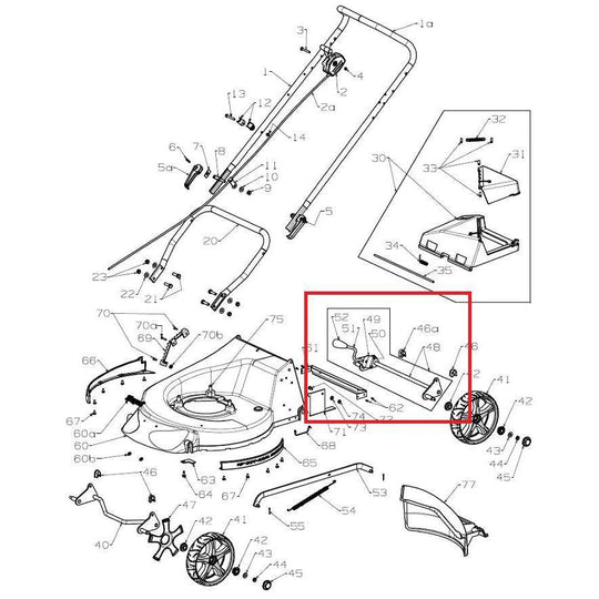 Masport Axle-Rear, Comp 19" V2 Msv Thd 768801, 783302