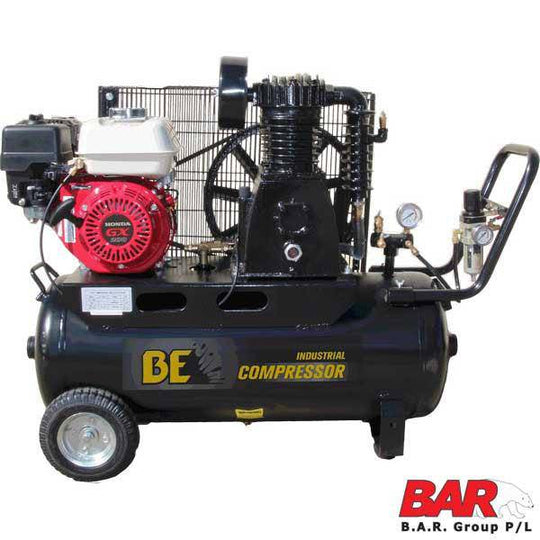 Be- 70L Petrol Air Compressor - Industrial Belt Drive (Honda)