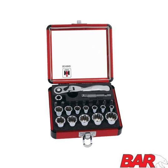 1/4" Flex Ratchet & Spline Socket Set