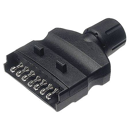 4921Bulk - Hella Trailer Plug 7 Pin Flat - Plastic - Loose / Male