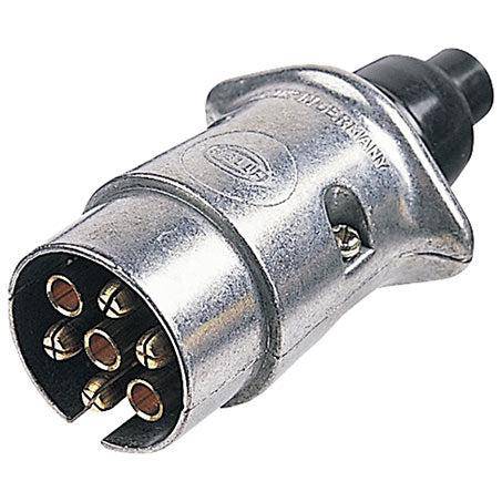 4911Bulk - Hella Trailer Plug 7 Pin Round Large - Metal