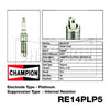 Re14Plp5 Champion Platinum Spark Plug-Spark plugs-SES Direct Ltd