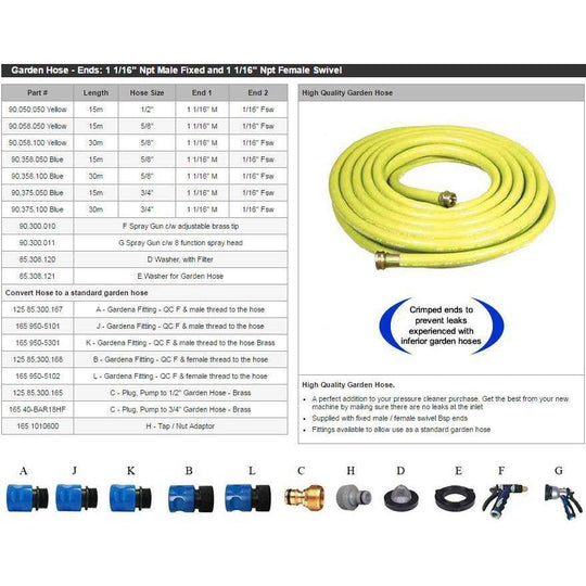 Garden Hose 50 Feet 1/2 Inch